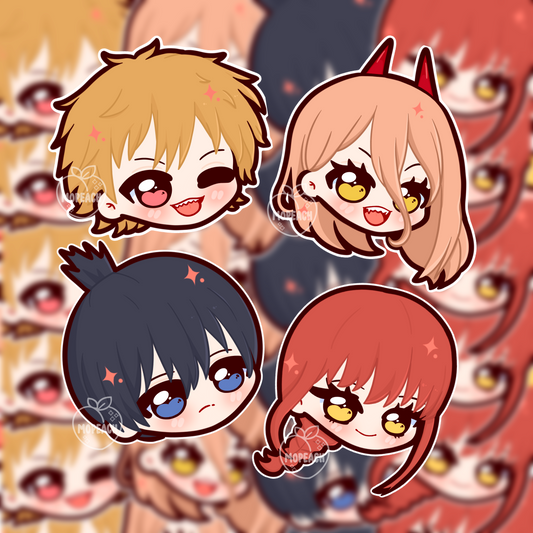 Chainsaw Devils Chibi Stickers