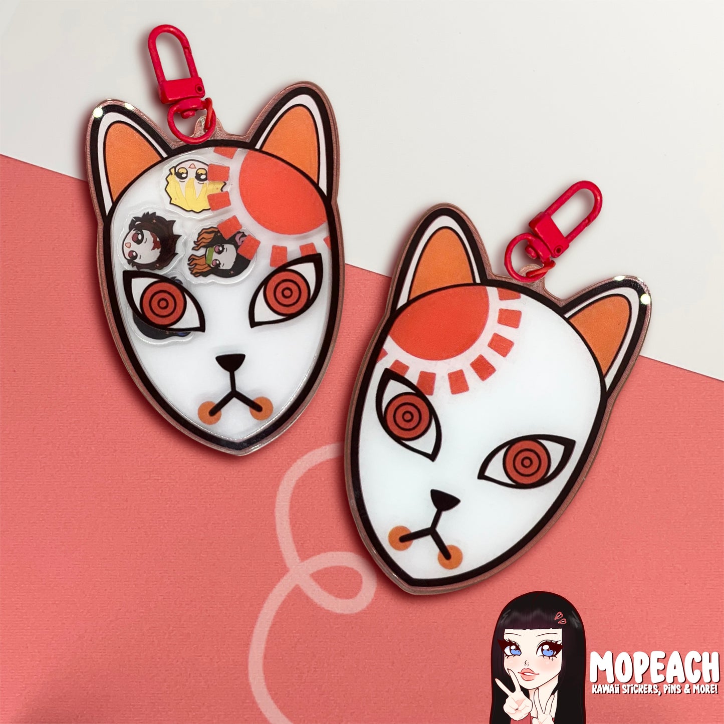 Monster Slayers Mask Shaker Keychain