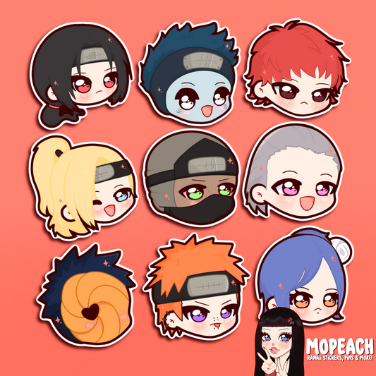 Ninja Criminals Chibi Stickers
