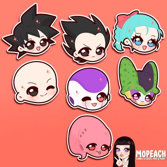 Saiyan Fighters Chibi Stickers