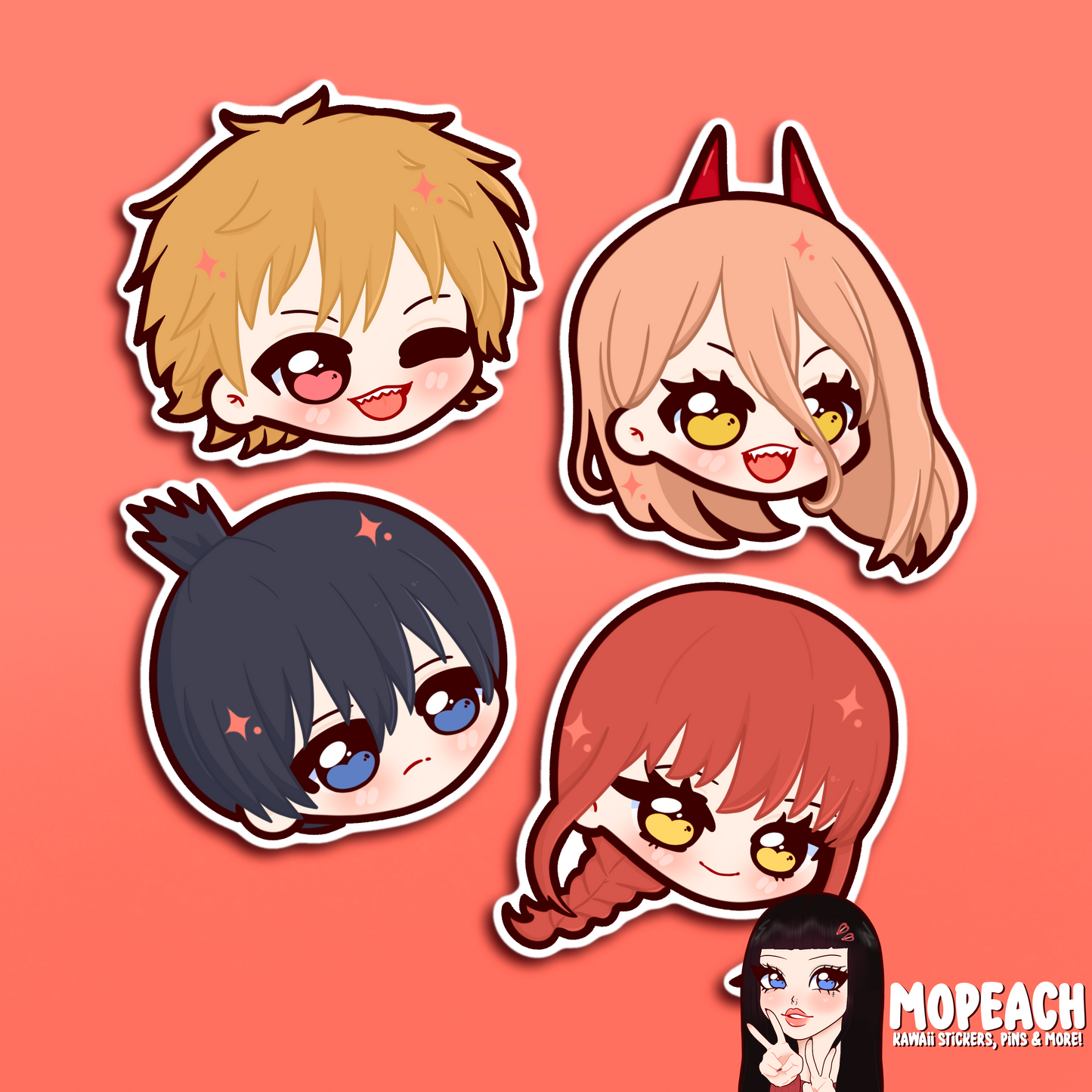 Chainsaw Devils Chibi Stickers