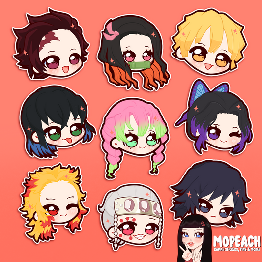Monster Slayers Chibi Stickers