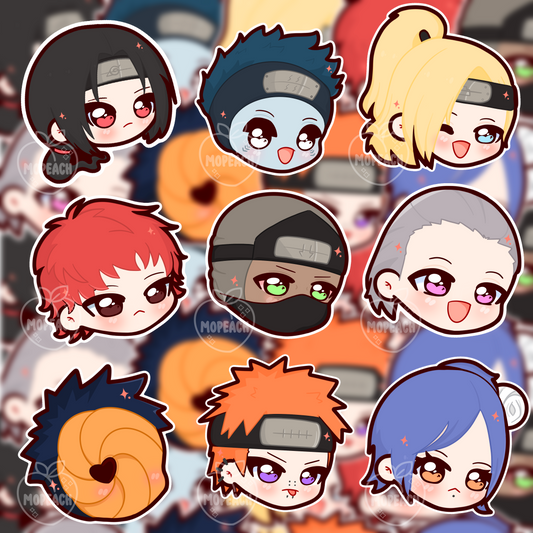 Ninja Criminals Chibi Stickers